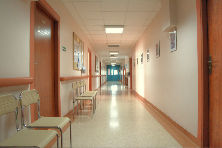 image of a hospital hall way